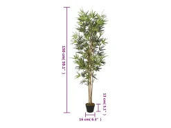 Árbol de bambú artificial con 828 hojas 150 cm ES642397 Verde Hot