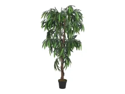 Planta Artificial-Árbol de mango artificial 600 hojas 150 cm Verde