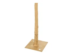J-Line Árbol de plumas con base de metal de 90x90x120 cm Dorado Discount