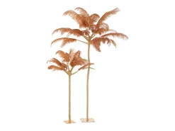 J-Line Árbol de plumas en metal 140x140x190 cm Amarillo Outlet