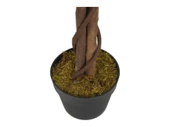 Planta Artificial-Árbol ficus artificial 630 hojas 120 cm ES906509 Verde