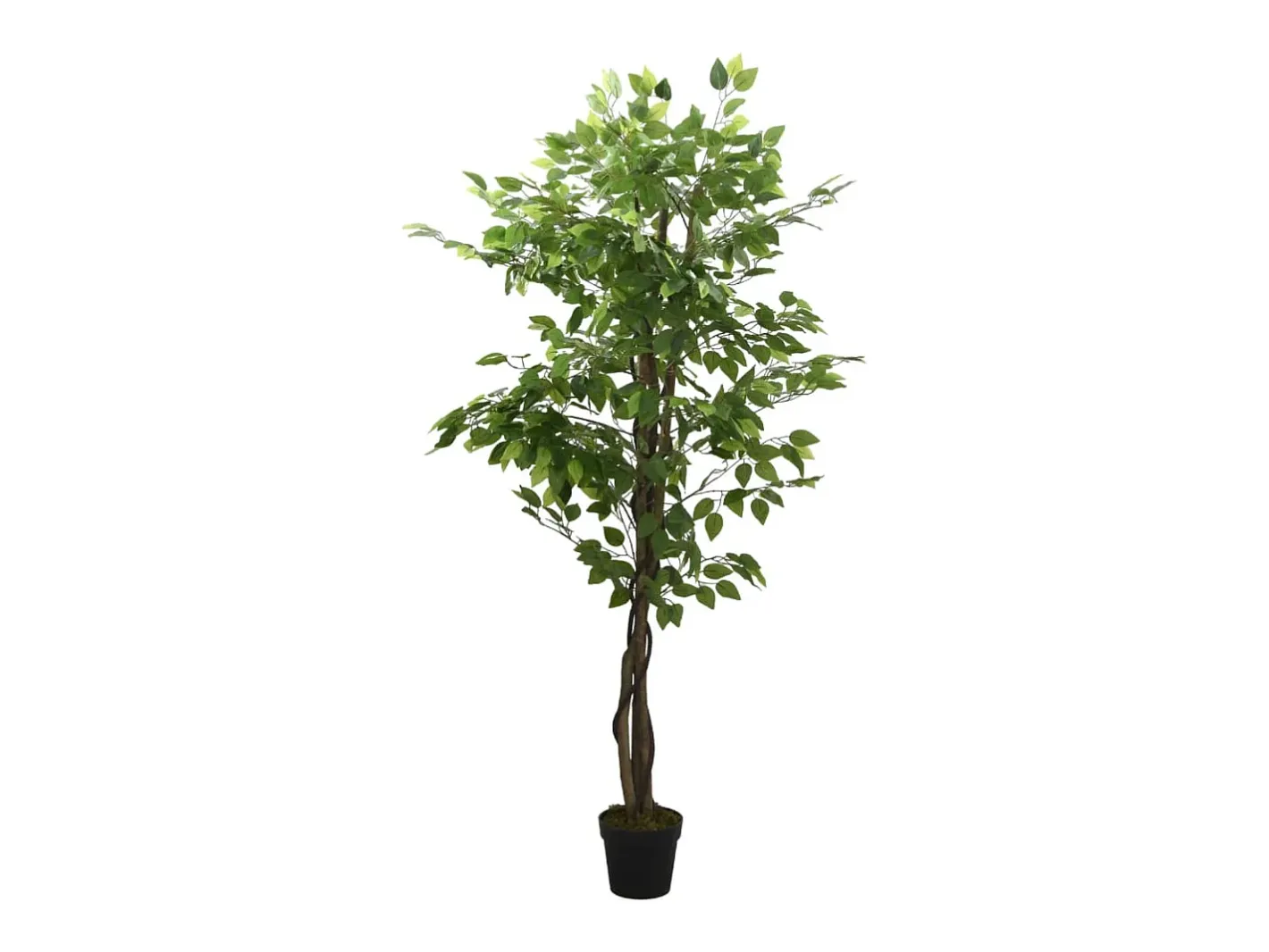 Planta Artificial-Árbol ficus artificial 630 hojas 120 cm ES251441 Verde