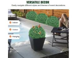 Planta Artificial-Árbol Topiario Artificial SucceBuy de 40,6 cm, Bola Topiaria Artificial, Plantas s Artificiales para Decoración de Interiores y Exteriores Verde