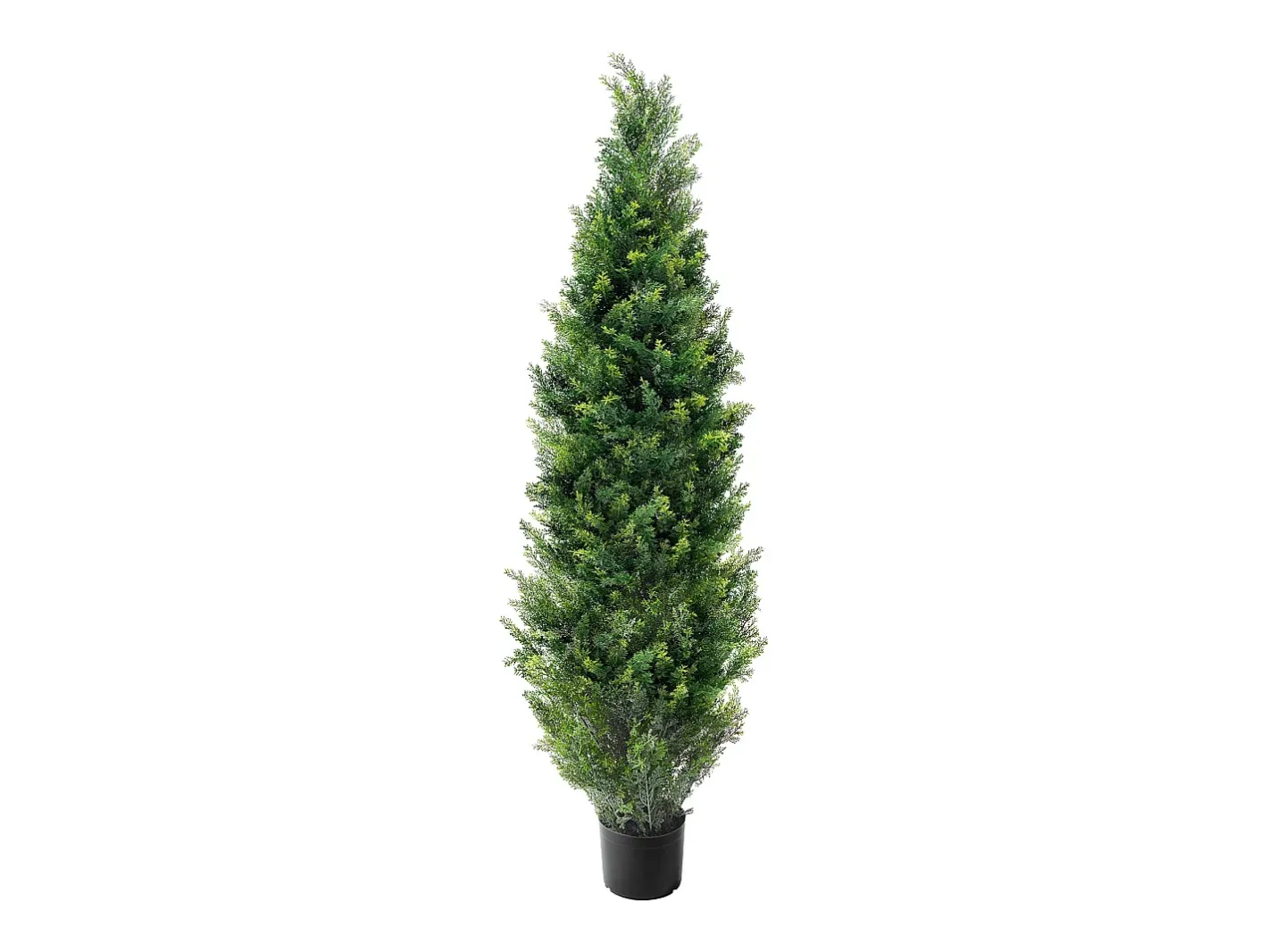 Clearance Árboles Artificiales, SucceBuy - Paquete de 2 Topiarios Artificiales de Cedro de 150 CM, Resistentes a Los Rayos UV para Decoración de Interiores y Exteriores Verde