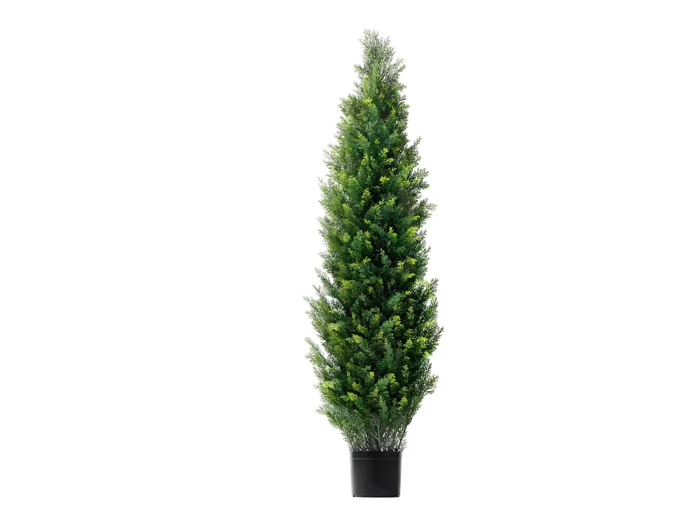 Clearance Árboles Artificiales, SucceBuy - Paquete de 2 Topiarios Artificiales de Cedro de 150 CM, Resistentes a Los Rayos UV para Decoración de Interiores y Exteriores Verde