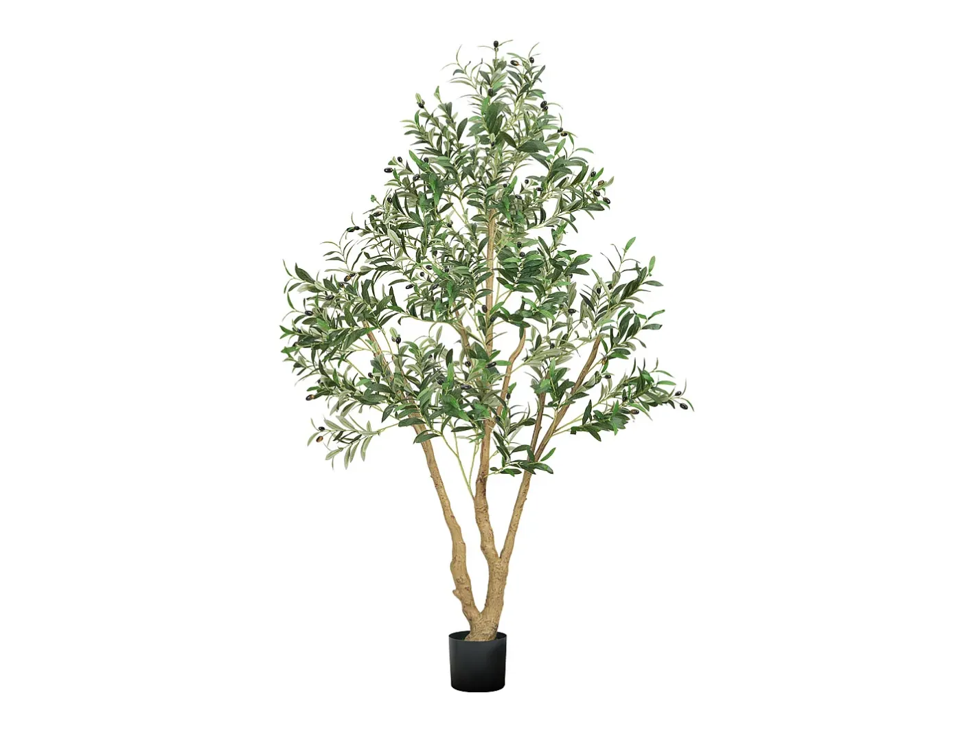Planta Artificial-Árboles Artificiales SucceBuy Árbol Artificial de 180 cm, Planta Decorativa de PE con Maceta Negra, Tronco y Follaje Realistas, Ideal para Oficina, Salón Verde