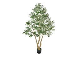 Planta Artificial-Árboles Artificiales SucceBuy Árbol Artificial de 180 cm, Planta Decorativa de PE con Maceta Negra, Tronco y Follaje Realistas, Ideal para Oficina, Salón Verde