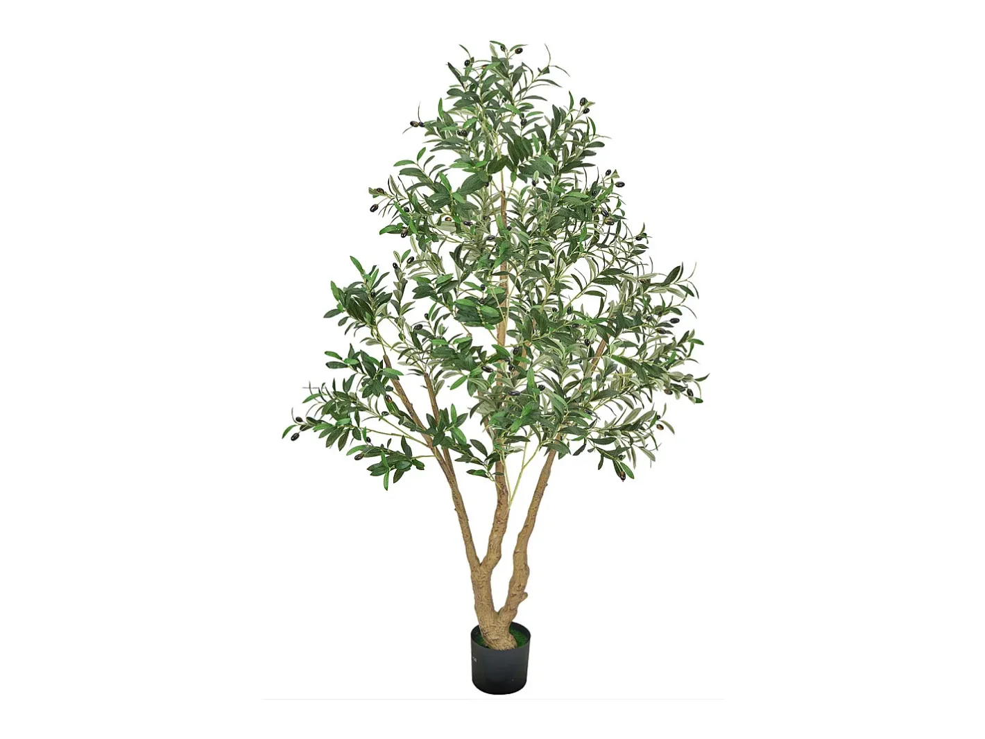 Planta Artificial-Árboles Artificiales SucceBuy Árbol Artificial de 180 cm, Planta Decorativa de PE con Maceta Negra, Tronco y Follaje Realistas, Ideal para Oficina, Salón Verde