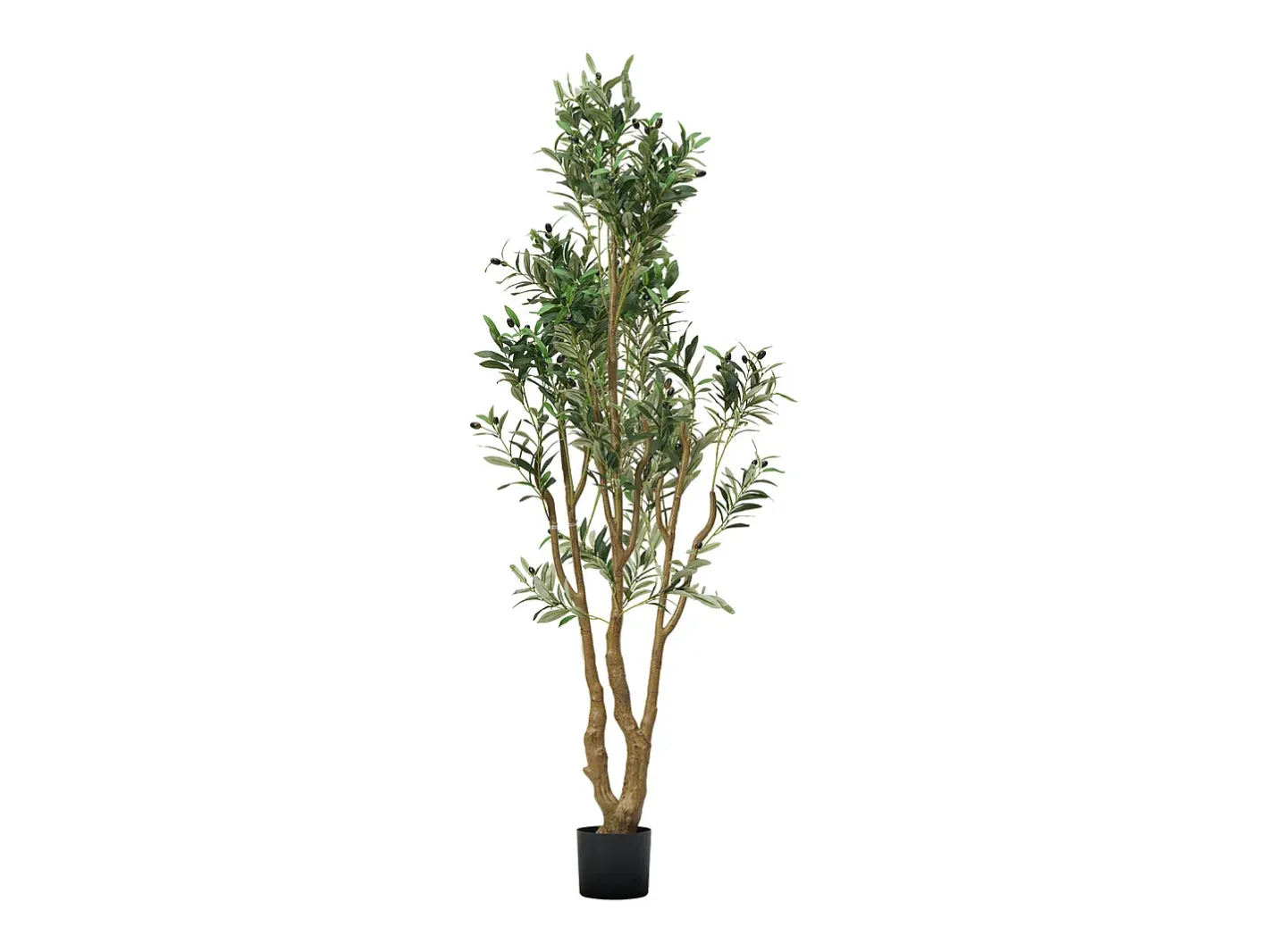 Planta Artificial-Árboles Artificiales SucceBuy Árbol Artificial de 180 cm, Planta Decorativa de PE con Maceta Negra, Tronco y Follaje Realistas, Ideal para Oficina, Salón Verde