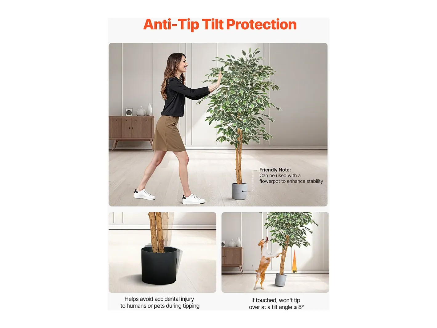 Sale Árboles Artificiales SucceBuy Árbol Artificial de 150 cm, Planta Decorativa de PE con Maceta Negra, Tronco y Follaje Realistas, Ficus Artificial para Oficina Verde