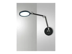 Aplique Para Pared-Regina - Lámpara de pared redonda ajustable Fabas Luce - Aplique LED regulable de 9 W con CCT (3000 K, 4000 K, 5000 K, 6000 K) - Negro