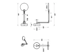 Aplique Para Pared-Regina - Lámpara de pared redonda ajustable Fabas Luce - Aplique LED regulable de 9 W con CCT (3000 K, 4000 K, 5000 K, 6000 K) - Negro