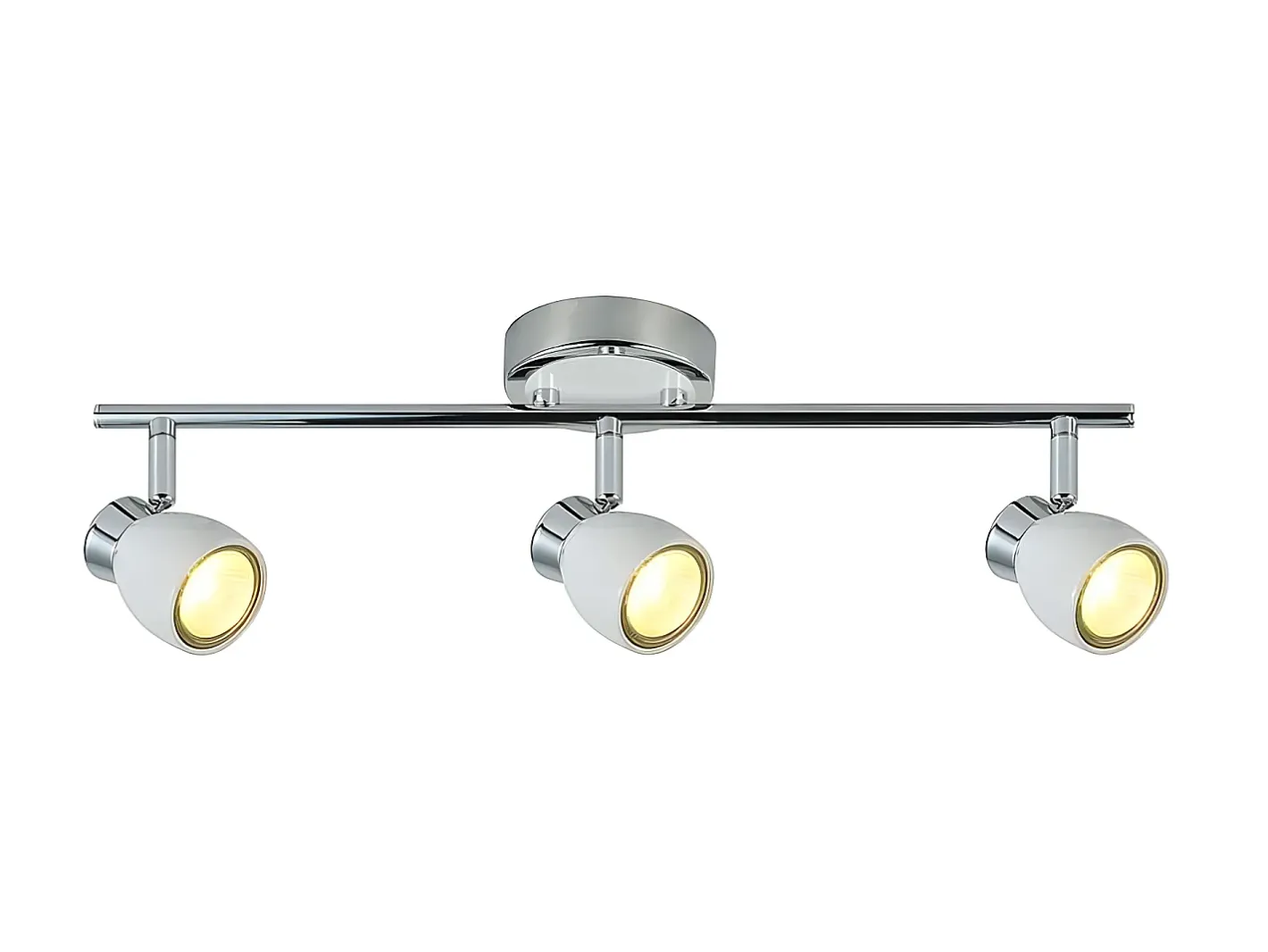 AKUNADECOR Plafón-Regleta 3 Luces Para Baño Modelo Chacho -cromo Blanco