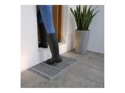 Best Guillouard Rejilla de pie de acero galvanizado 60 x 30 cm Gris