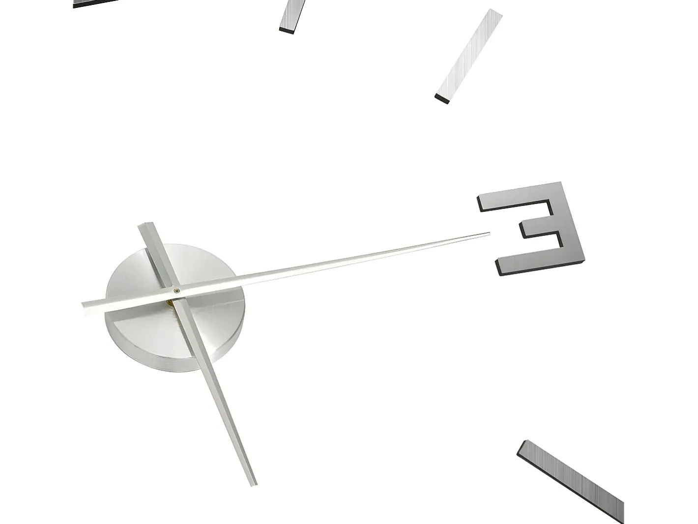 Reloj 3D de pared con diseño moderno 100 cm XXL ES459173 Plateado Sale