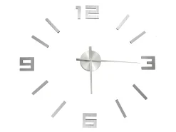 Reloj 3D de pared con diseño moderno 100 cm XXL ES459173 Plateado Sale