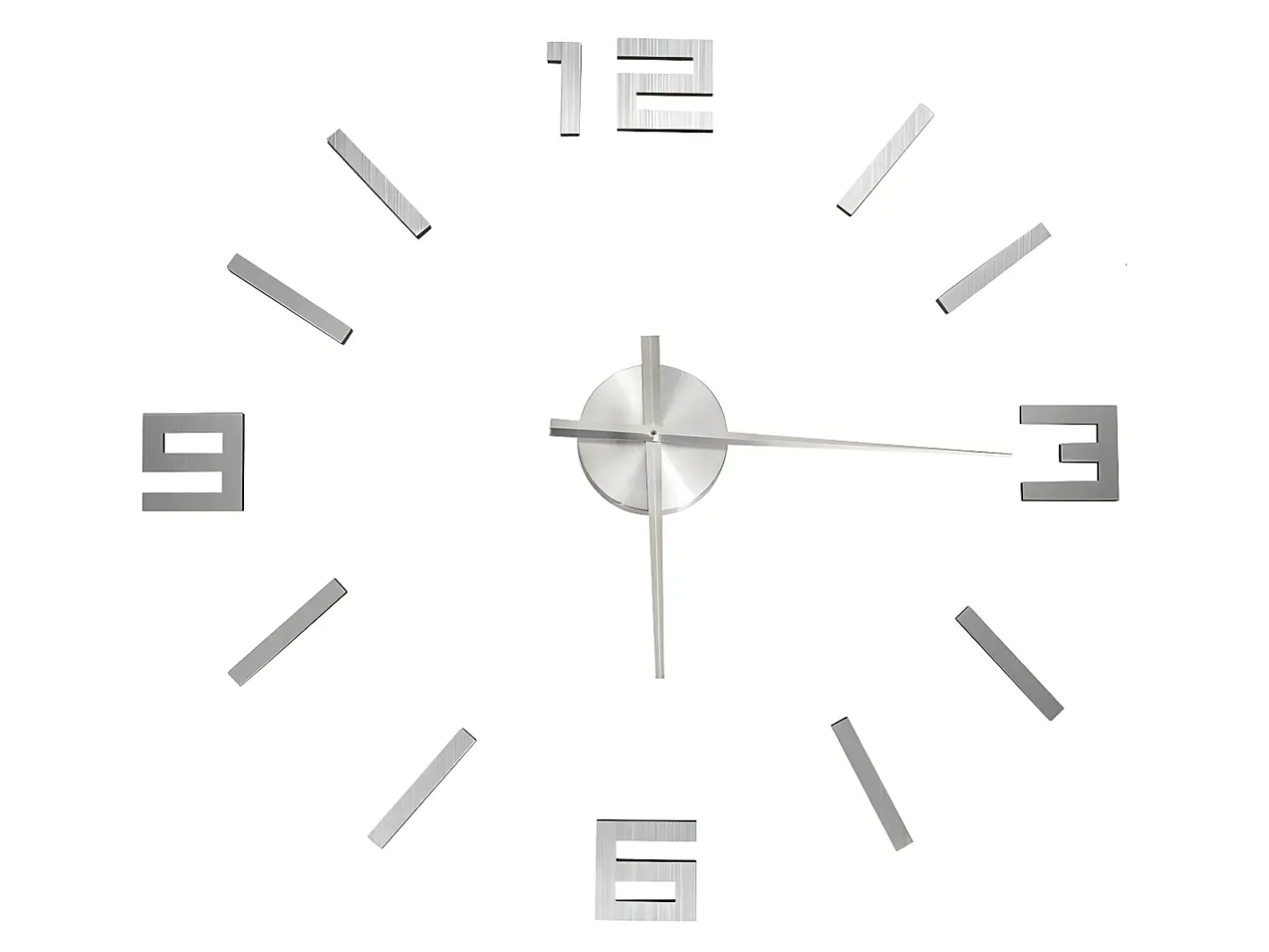 Reloj 3D de pared con diseño moderno 100 cm XXL ES459173 Plateado Sale