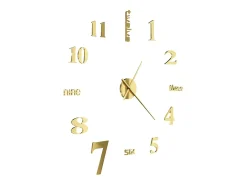 Reloj De Pared-Reloj 3D de pared con diseño moderno 100 cm XXL ES897079 Dorado