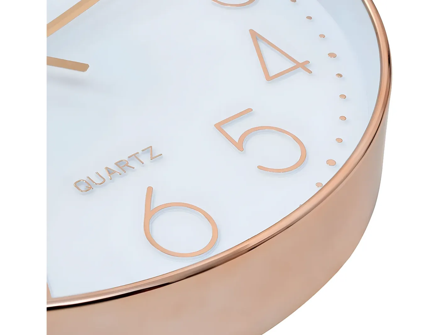 Reloj de pared 30 cm rosa dorado ES797365 Blanco New