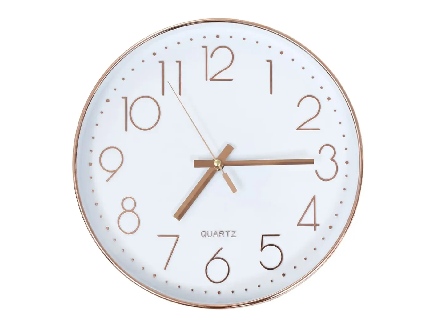 Reloj de pared 30 cm rosa dorado ES797365 Blanco New