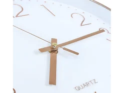 Reloj de pared 30 cm rosa dorado ES797365 Blanco New