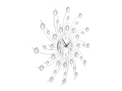 Reloj De Pared-Reloj de pared con movimiento de cuarzo 50 cm ES855022 Plateado