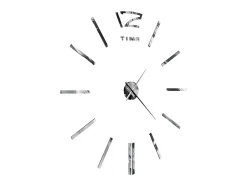 Reloj de pared 3D con diseño moderno 100 cm XXL ES404526 Plateado Hot