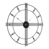 Reloj De Pared-Reloj de pared de hierro Ø60 cm ES664813 Negro