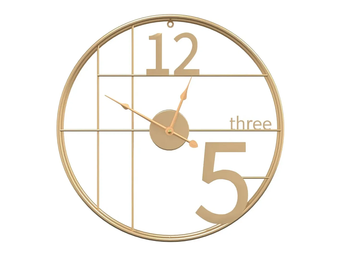 Reloj de pared de hierro Ø50 cm ES121401 Dorado Clearance
