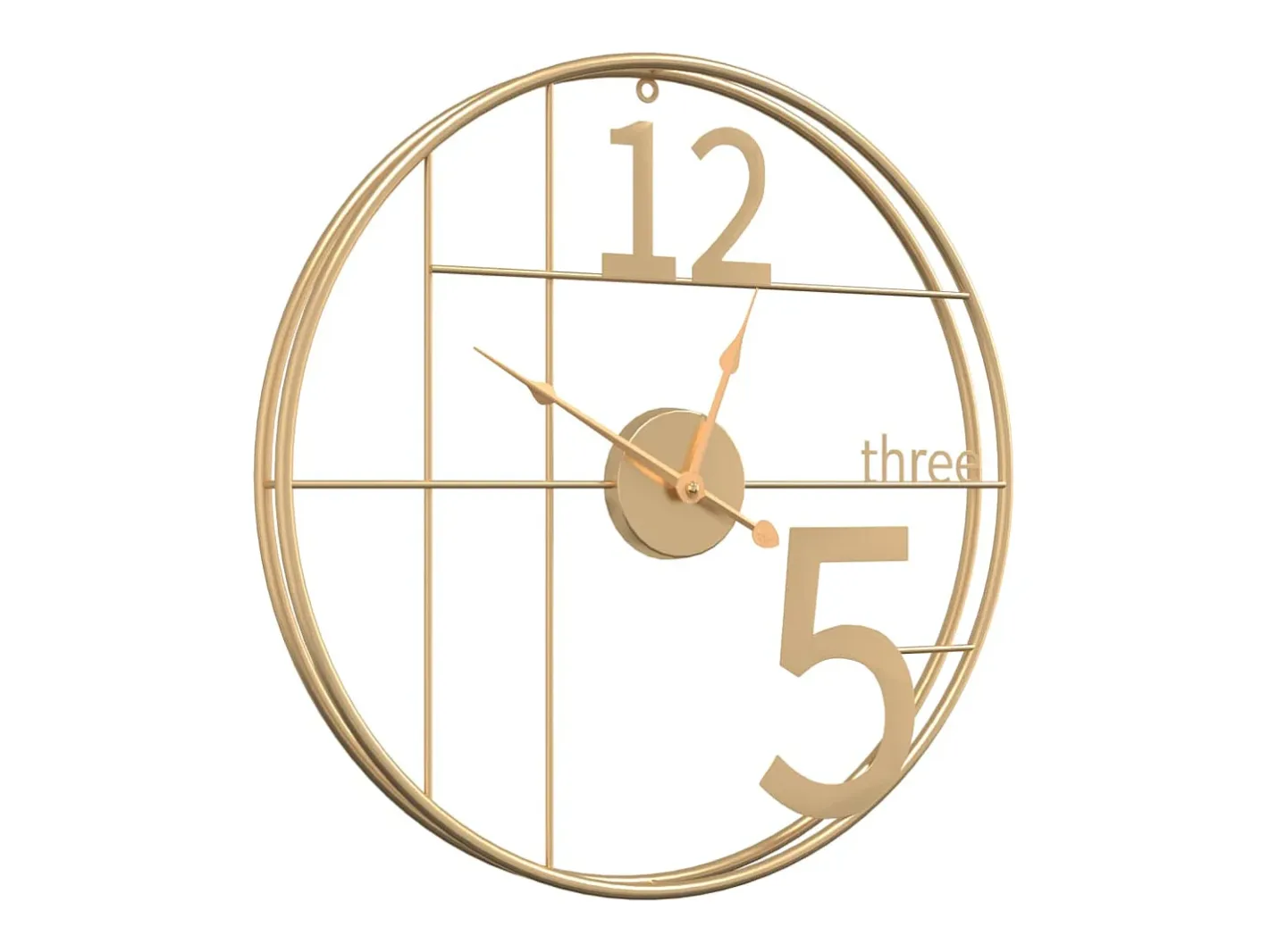 Reloj de pared de hierro Ø50 cm ES121401 Dorado Clearance