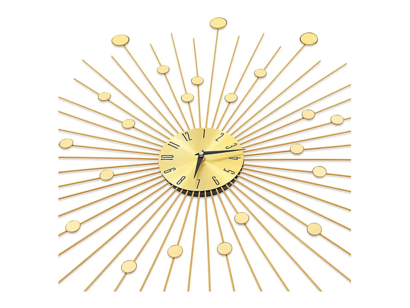 Reloj De Pared-Reloj de pared de metal 70 cm ES184852 Dorado