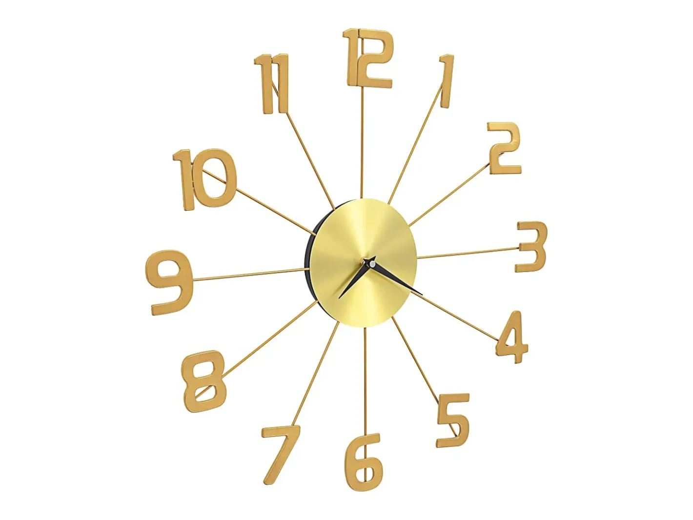 Reloj De Pared-Reloj de pared de metal 50 cm ES759351 Dorado