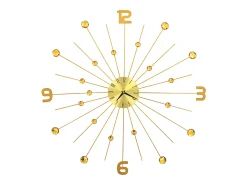 Reloj de pared de metal 70 cm ES475332 Dorado Discount
