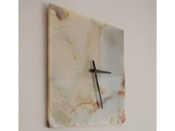 Reloj de pared de ónix esculpido a mano, tamaño grande cuadrado Verde claro Discount