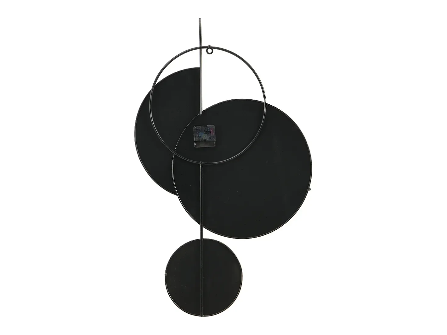 OZAIA Reloj de pared diseño en metal - D. 45 x Alt. 77 x A. 4.5 cm - Negro y dorado - FERNIA Negro / Gris / Dorado