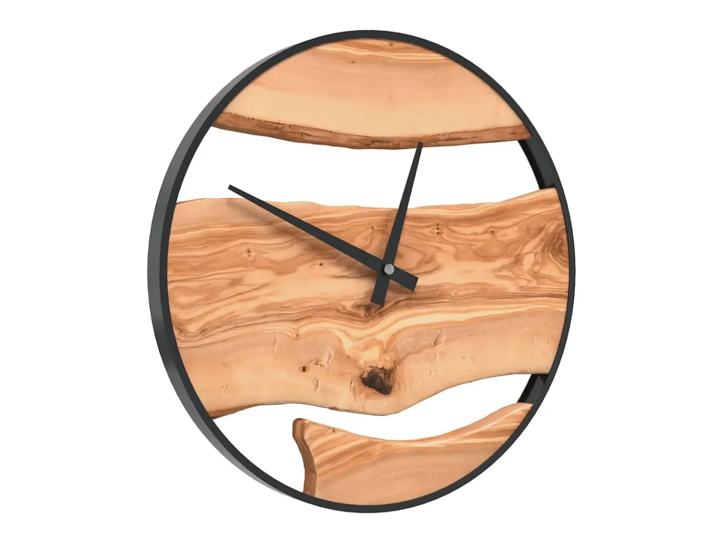 Reloj de pared hierro y madera de olivo marrón Ø35 cm ES871804 Marru00f3n Clearance