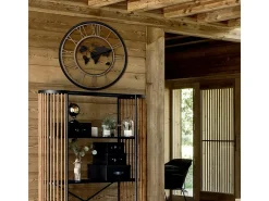 Outlet Atmosphera Reloj de Pared para Salón Alessio, Moderno, , 67 cm Negro