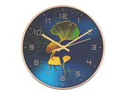 Best Reloj de pared poliestireno y cristal y azul Ø29,5 cm ES832270 Dorado
