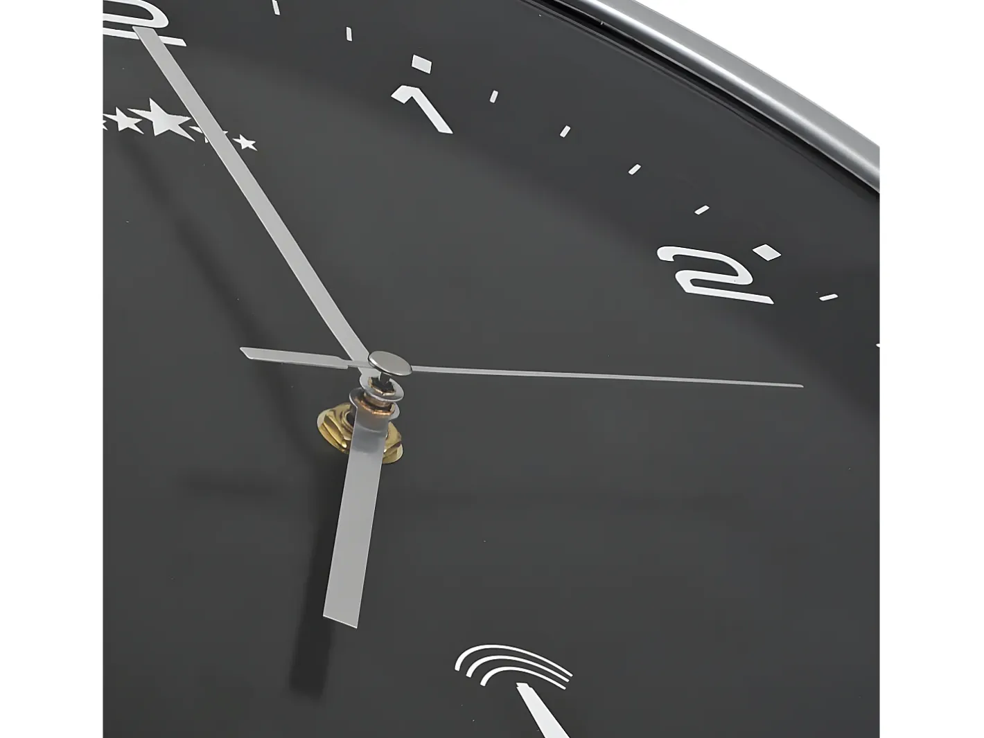 Reloj de pared radiocontrol movimiento de cuarzo 31 cm ES387368 Negro Outlet