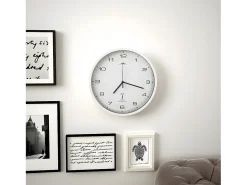 Reloj De Pared-Reloj de pared radiocontrol movimiento de cuarzo 31 cm ES460054 Blanco