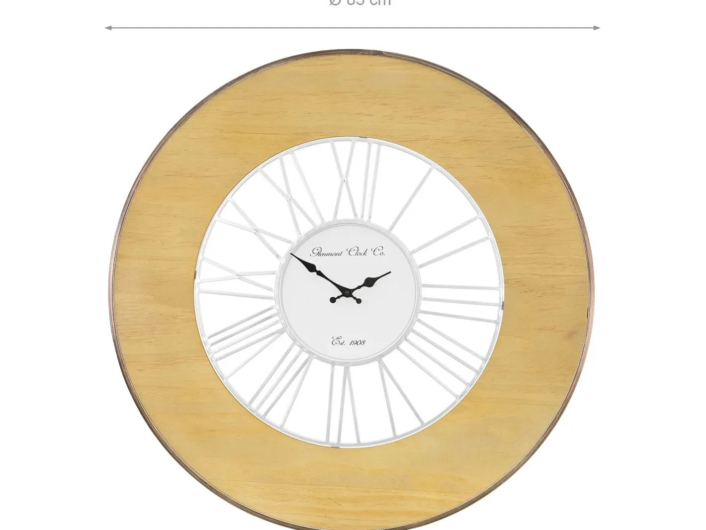 WOMO-DESIGN Reloj De Pared-Reloj de Pared Reloj de Diseño Reloj Decorativo Salón Madera Retro Alfheim Ø 85 Color natural claro