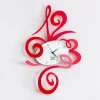Reloj De Pared-Reloj de pared Robin 34x51cm en acero, diseño minimalista y silencioso para casa y oficina, fabricado en Italia. Rojo