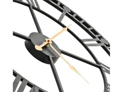 Reloj de pared vintage movimiento cuarzo metal 60 cm XXL ES885500 Negro Clearance