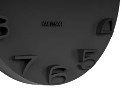 Hot KARLSSON Reloj moderno con agujas cromadas On the Edge Negro