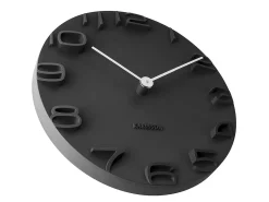 Hot KARLSSON Reloj moderno con agujas cromadas On the Edge Negro
