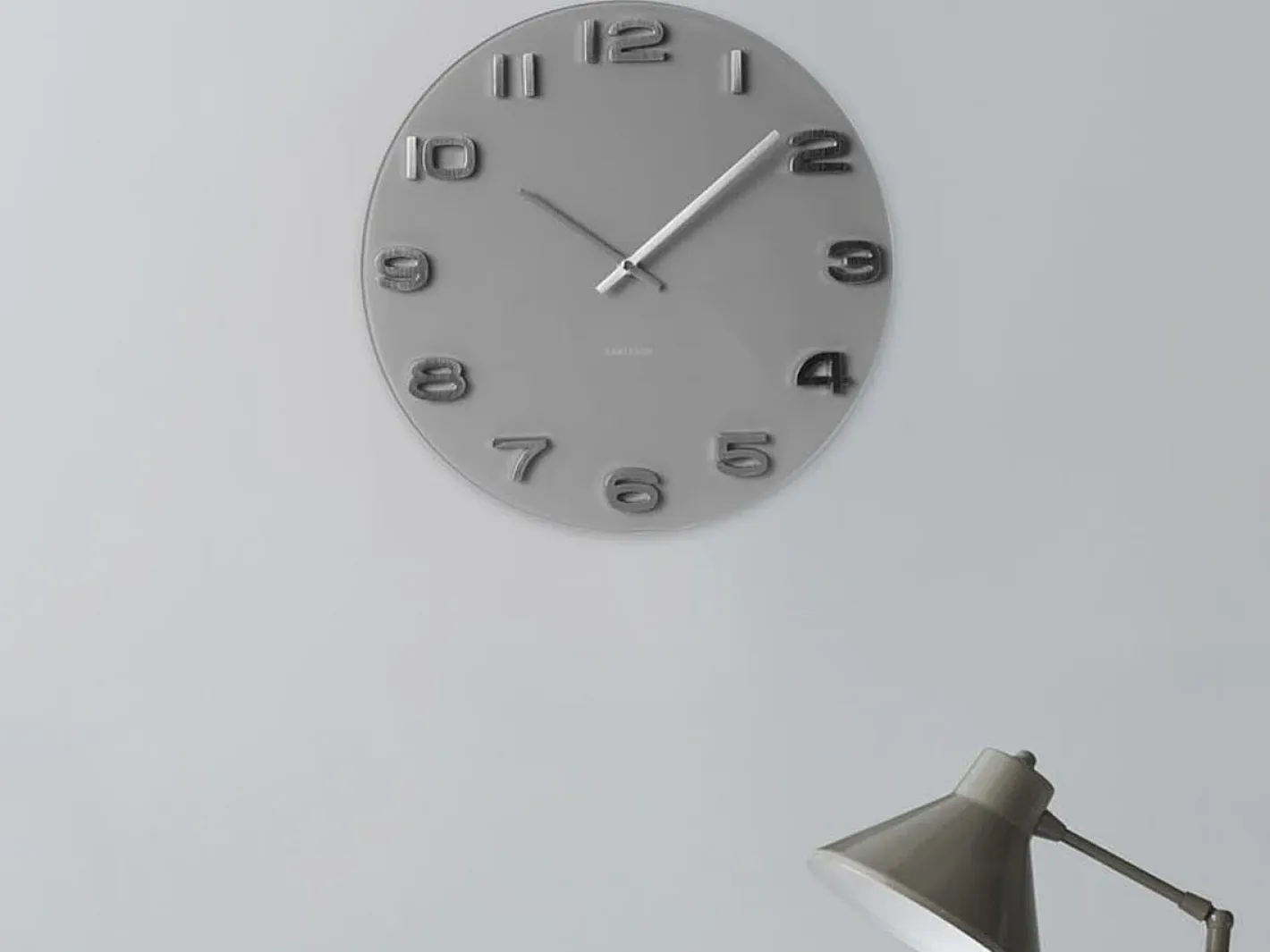 KARLSSON Reloj vintage redondo de cristal 35 cm Gris Sale