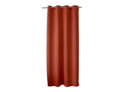 DECOSTAR Rideau opaco con hilo negro y 8 ojales 140 x 240 cm Naranja