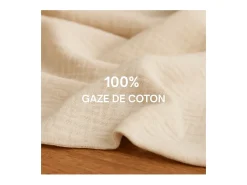 Promo Linge Ropa de cama de gasa de algodón 240 x 260 cm Gris Best