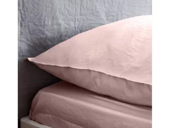 Sweeek Ropa de cama de microfibra lavada color rosa, 2 plazas Rosa palo Sale