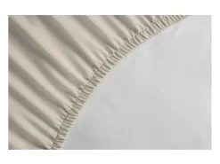 Outlet Sábana Ajustable 100% Algodón 160 x 200 + Bajera 25 cm Claro Beige
